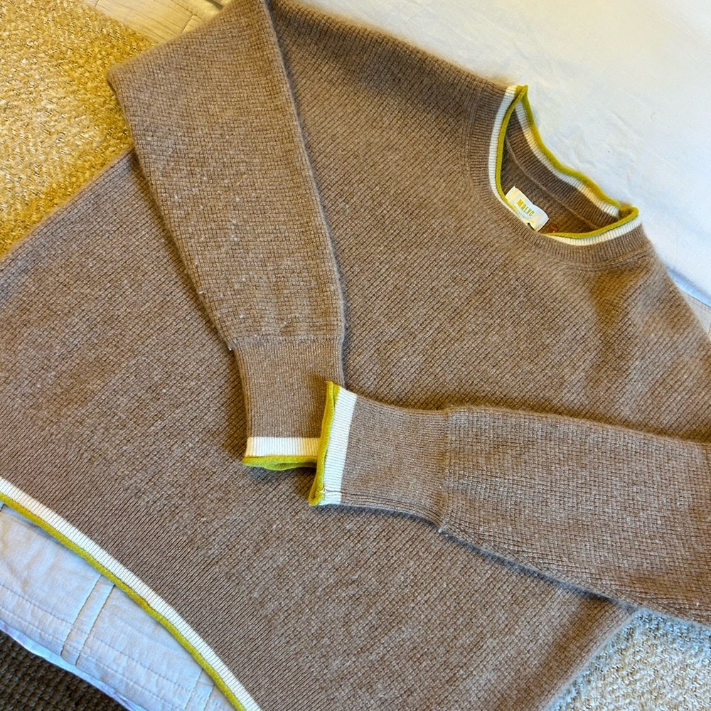Maeve Brown Cashmere Knit Sweater